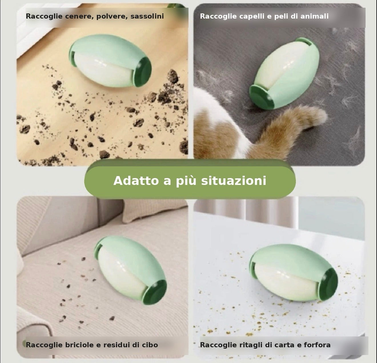 Rullo Adesivo Riutilizzabile Levapelucchi per Casa e Animali