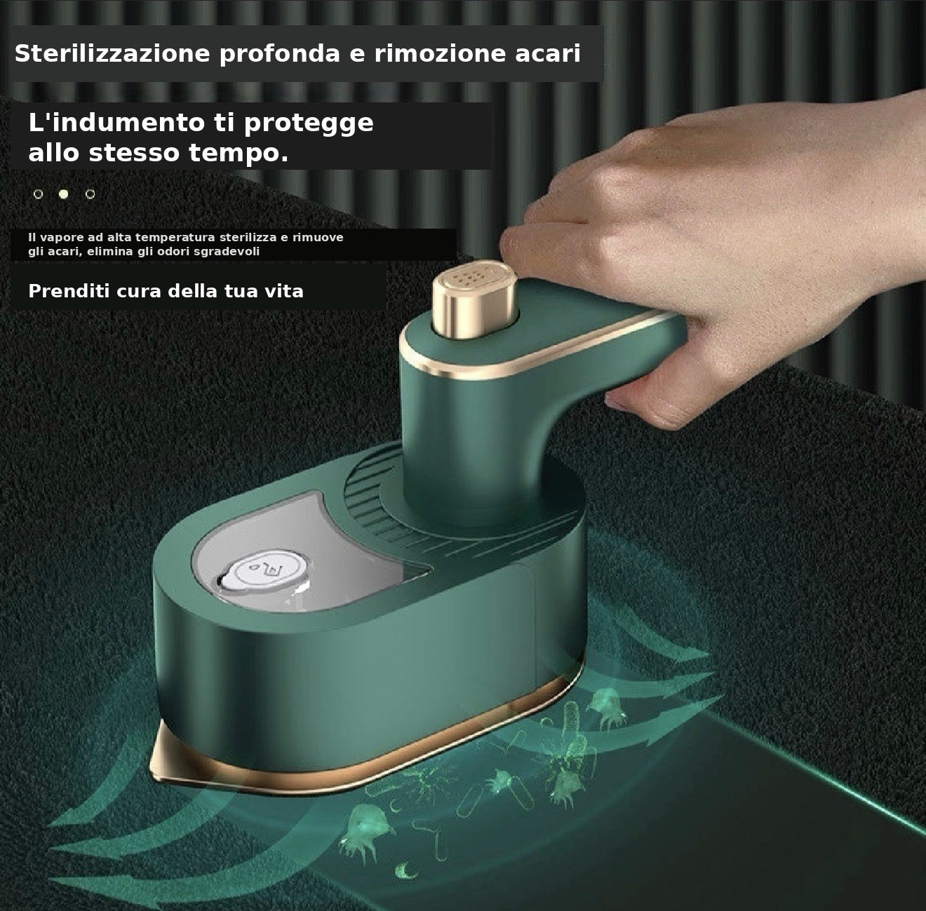 Vaporiera Portatile Pieghevole per Indumenti.